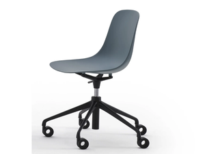 SHELL - Height-adjustable polypropylene office chair with castors _ ESTEL GROUP